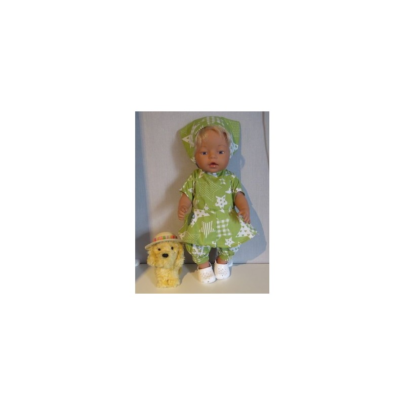 bloemjurk setje mos groen sterren baby born 43cm