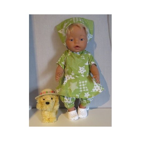 bloemjurk setje mos groen sterren baby born 43cm