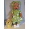 bloemjurk setje mos groen sterren baby born 43cm