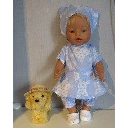 bloemjurk setje blauw sterren baby born 43cm
