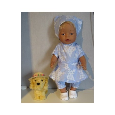 bloemjurk setje blauw sterren baby born 43cm