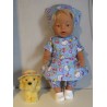 bloemjurk setje hello kitty blauw baby born 43cm
