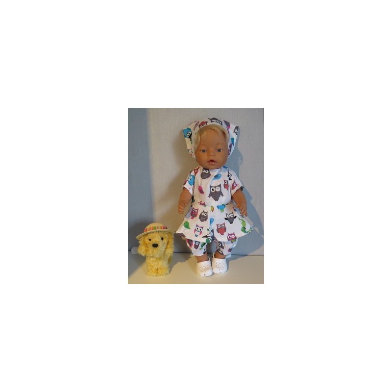 bloemjurk setje uilen baby born 43cm
