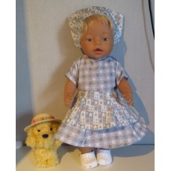 bloemjurk grijs sterren baby born 43cm