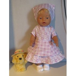 bloemjurk roze sterren baby born 43cm