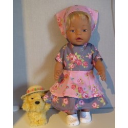 bloemjurk roosjes baby born 43cm