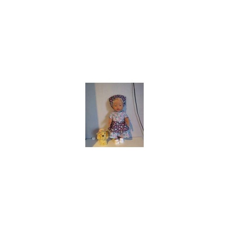 bloemjurk mint met grijs baby born 43cm