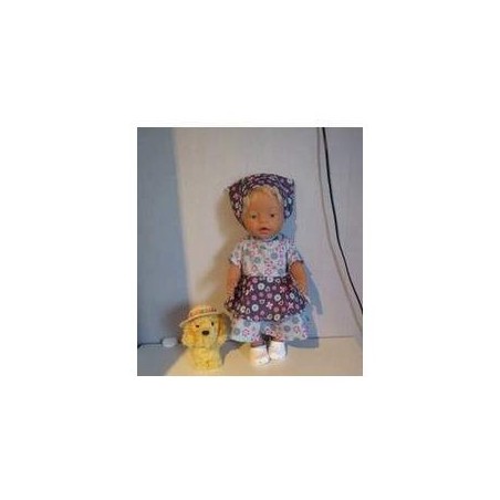 bloemjurk mint met grijs baby born 43cm