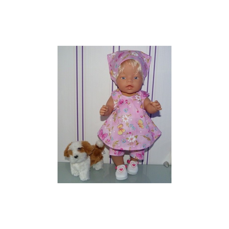 overgooier setje roze vlinders baby born 43cm