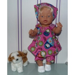 overgooier setje roze matroeska groot baby born 43cm