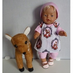 overgooier setje wit hertje baby born 43cm