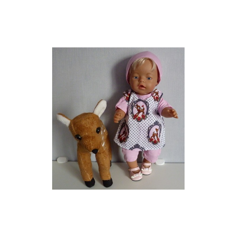 overgooier setje wit hertje baby born 43cm