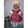 overgooier setje gebloemd roze baby born 43cm