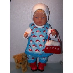 overgooier setje blauw paddestoelen  baby born 43cm