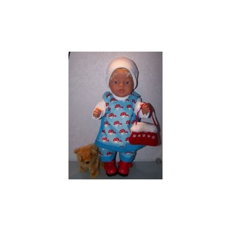 overgooier setje blauw paddestoelen  baby born 43cm