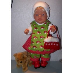 overgooier setje groen paddestoelen baby born 43cm