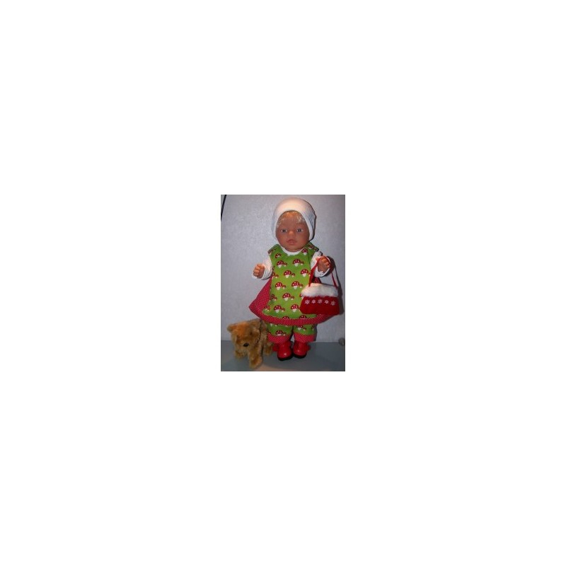 overgooier setje groen paddestoelen baby born 43cm