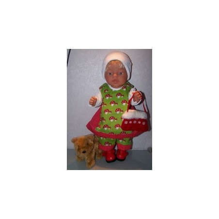 overgooier setje groen paddestoelen baby born 43cm