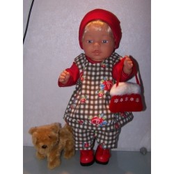 overgooier setje bruin roosjes baby born 43cm