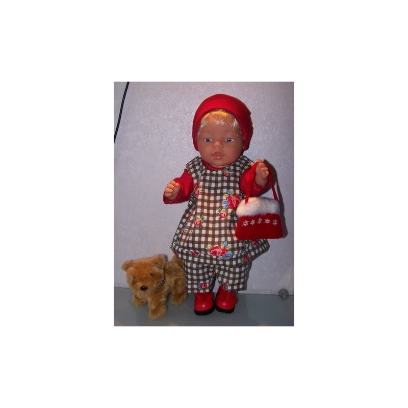 overgooier setje bruin roosjes baby born 43cm