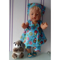 overgooier setje blauw matroeska baby born 43cm