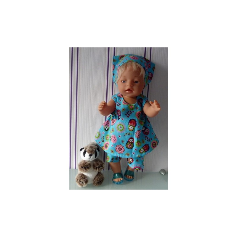 overgooier setje blauw matroeska baby born 43cm
