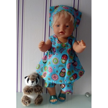 overgooier setje blauw matroeska baby born 43cm