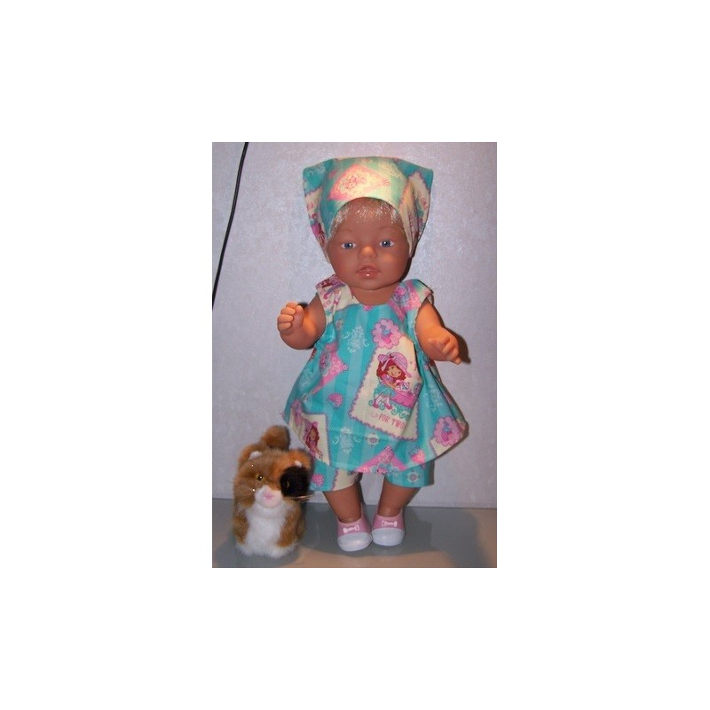 overgooier setje strawberry shortcake sweet tea baby born 43cm