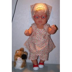 overgooier setje oranke gebloemd baby born 43cm