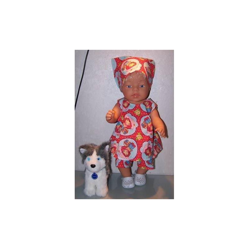 overgooier setje strawberry shortcake aarbeienbaby born 43cm