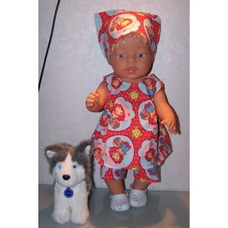 overgooier setje strawberry shortcake aarbeienbaby born 43cm