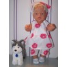 overgooier setje wit roosjes baby born 43cm