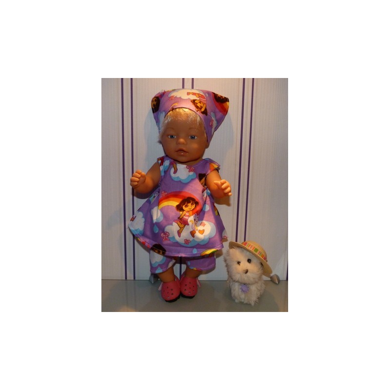 overgooier setje dora paraplu baby born 43cm