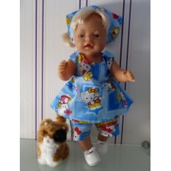 overgooier setje hello kitty blauw ballon baby born 43cm