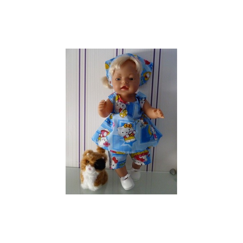overgooier setje hello kitty blauw ballon baby born 43cm