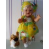 overgooier setje hello kitty geel wolk baby born 43cm