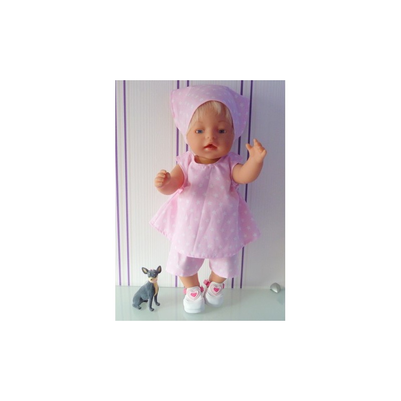 overgooier setje roze sterren baby born 43cm