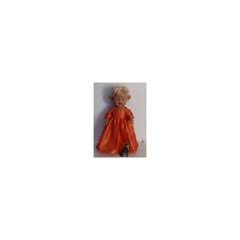 prinsessenjurk oranje baby born 43cm