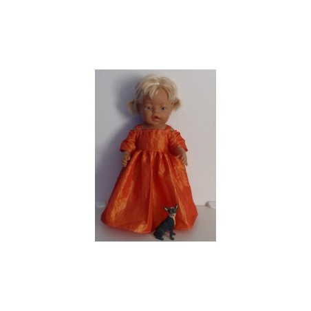 prinsessenjurk oranje baby born 43cm