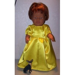 prinsessenjurk geel baby born 43cm