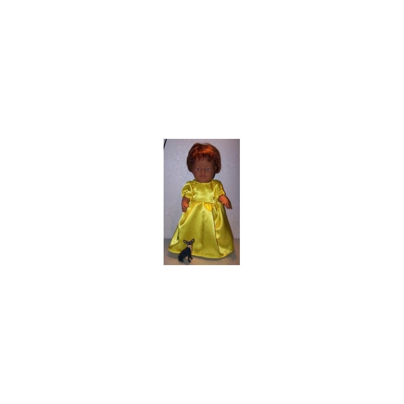 prinsessenjurk geel baby born 43cm