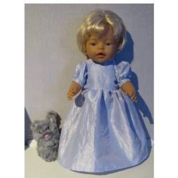 prinsessenjurk licht blauw  baby born 43cm