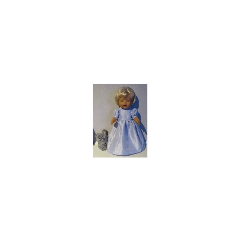 prinsessenjurk licht blauw  baby born 43cm