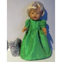 prinsessenjurk groen  baby born 43cm