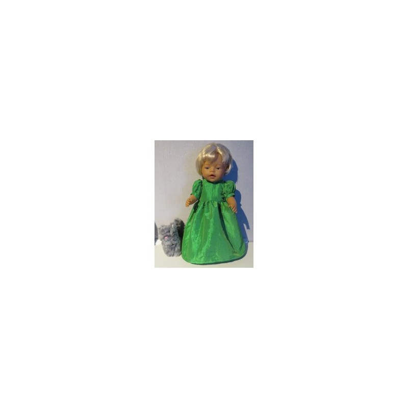 prinsessenjurk groen  baby born 43cm