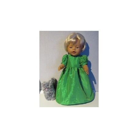 prinsessenjurk groen  baby born 43cm