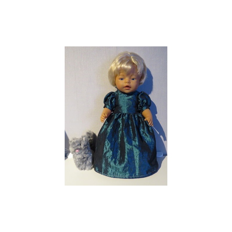 prinsessenjurk donker groen  baby born 43cm