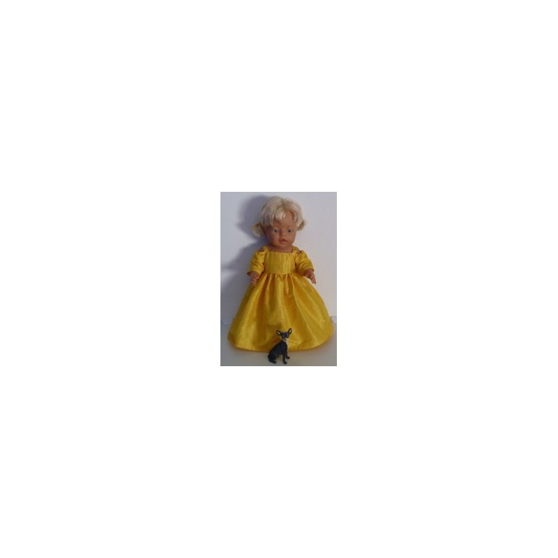 prinsessenjurk geel baby born 43cm