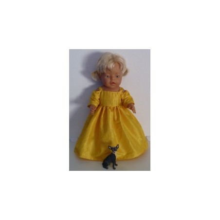 prinsessenjurk geel baby born 43cm