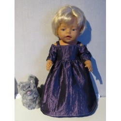 prinsessenjurk paars baby born 43cm